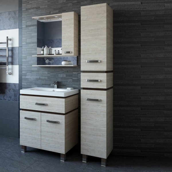 Шкаф пенал для ванной Sanflor Техас L, орегон