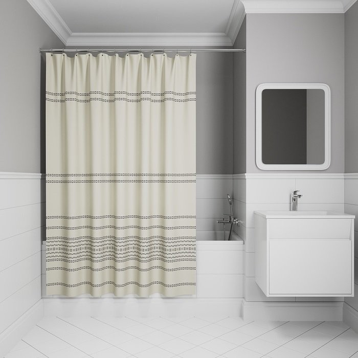 Штора для ванной IDDIS Base BD01P24i11 240х200, бежевая