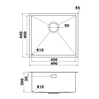 Мойка кухонная Seaman Eco Marino SME-490-GS.A gold satin