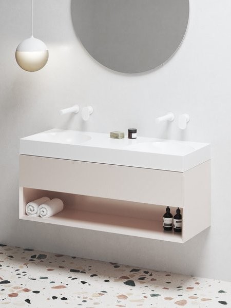 Тумба с раковиной Ravak Lite SD 120 алебастровая розовая