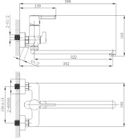 Универсальный смеситель Haiba HB814-7 HB22814-7