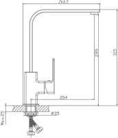 Смеситель для кухни Haiba HB615 HB70615