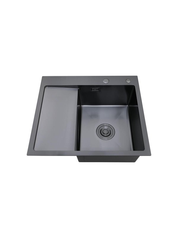 Мойка кухонная РМС MRK-5851BL-R c дозатором, графит