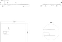 Поддон для душа Salini Oasi 120x90 см, S-Stone, матовый