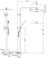 Душевая стойка Paini Dax-R 84CR689THSQ4P1
