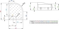 Поддон для душа Radaway Korfu E 100x80 L с сифоном