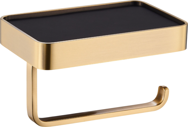 Держатель туалетной бумаги Wonzon & Woghand WW-7236 бронза, с полкой