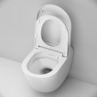 Комплект Унитаз подвесной AM.PM Sensation CCC301700SC с функцией биде, микролифтом + Инсталляция TECE Base 9400413 4 в 1 с кнопкой смыва