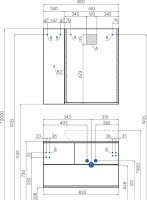 Зеркало AQUATON Терра 61 дуб кантри, с полкой