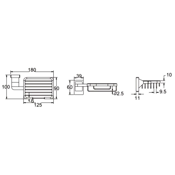 Мыльница Rose RG16 RG1604 хром