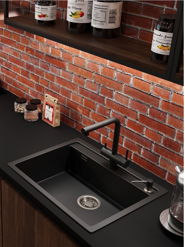 Мойка кухонная Emar Quartz EMQ-1640.Q морион