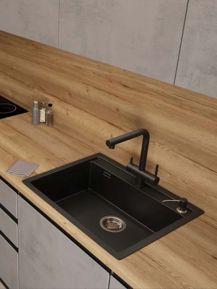 Мойка кухонная Emar Quartz EMQ-1640.Q морион