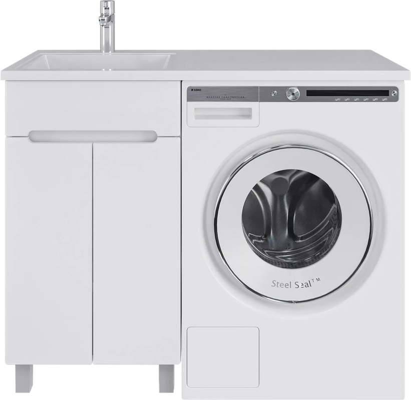 Тумба с раковиной SanStar Эллада 50 белая, раковина Эстет Даллас 1100 L