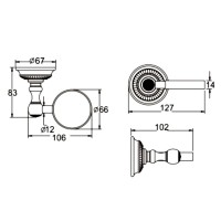 Стакан Rose RG14Q RG1412Q бронза