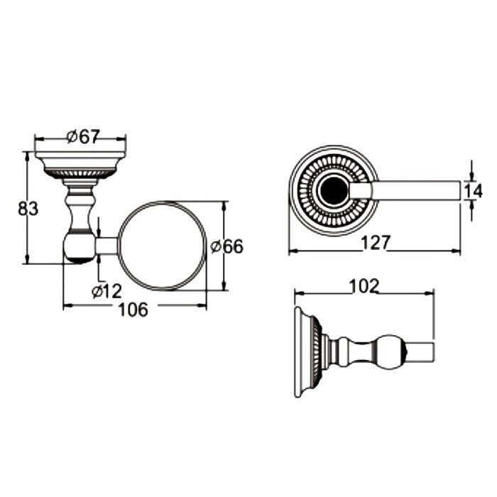 Стакан Rose RG14Q RG1412Q бронза