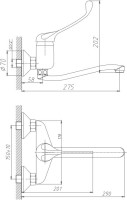 Смеситель для раковины Haiba HB4654 для медицинских учреждений