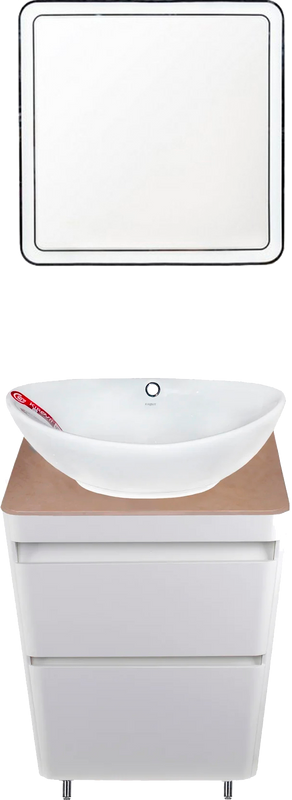 Мебель для ванной комнаты Style Line Атлантика 60 Люкс Plus, напольная, антискрейч, бежевая светлая