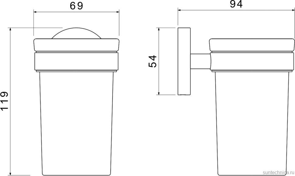 Набор Стакан AQUATEK Европа AQ4104MB + Мыльница AQ4103MB
