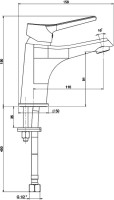 Смеситель для раковины Paini Messina MECR205N35