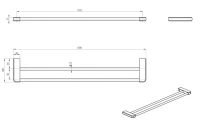 Полотенцедержатель Wonzon & Woghand WW-V3102-CR хром Полотенцедержатель Wonzon & Woghand WW-V3102-CR хром