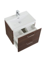 Тумба с раковиной BelBagno Due 60 ручки матовый атласный никель, noce