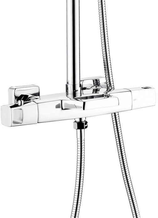 Душевая стойка Kaiser Quadris 25282 с термостатом, хром