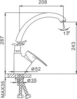 Смеситель для кухни Frap F4166-9 песочный