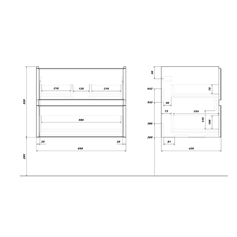 Тумба с раковиной SanStar Graffa 70 подвесная, дуб вотан, раковина Фостер