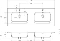 Мебель для ванной комнаты BelBagno Kraft 120 для двоих, cemento grigio