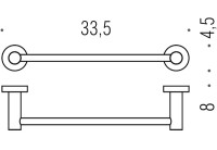 Полотенцедержатель Colombo Design Plus W4909.HPS1 нержавеющая сталь