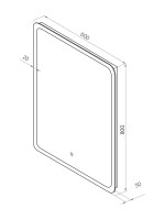 Зеркало CONTINENT Led Bruno 60х80 см, сенсорное, с холодной подсветкой