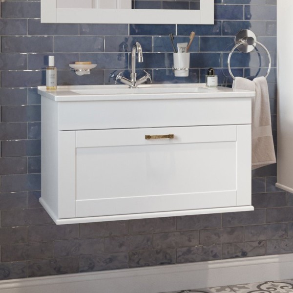 Тумба под раковину Sanflor Ванесса 75, подвесная, белая