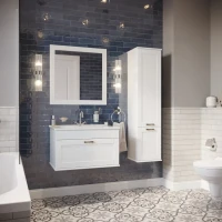 Тумба под раковину Sanflor Ванесса 75, подвесная, белая