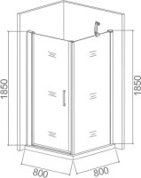 Душевой уголок Good Door Pandora CR 80x80