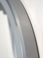 Зеркало круглое Comforty Лея 60 с подсветкой, бесконтактный сенсор, антизапотевание, матовое серебро