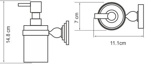 Набор Стакан Wasserkraft Diemel K-2228 + Дозатор K-2299