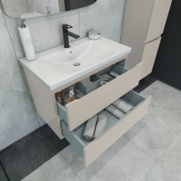 Тумба под раковину без столешницы Caprigo Forte 80 подвесная, беж лайт