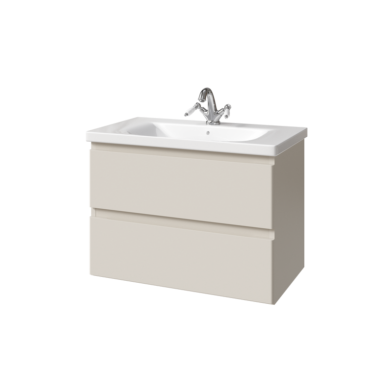 Тумба под раковину без столешницы Caprigo Forte 80 подвесная, беж лайт