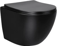 Комплект Унитаз подвесной Vincea Globo VT1-14SMB черный + Крепления Geberit Duofix 111.815.00.1 к стене + Звукоизоляция + Инсталляция UP 320 111.300.00.5 + Кнопка Sigma 01 115.770.DW.5 черная