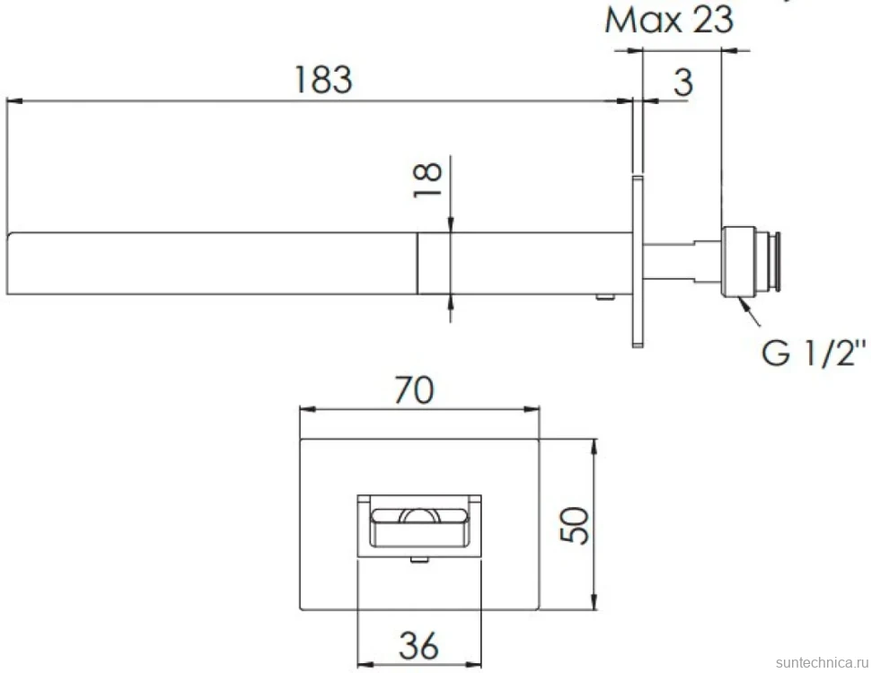 Излив Remer 91QC для ванны