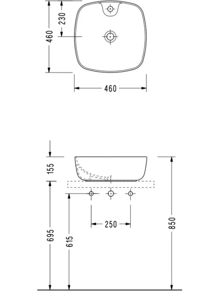 Накладная раковина Serel 3016