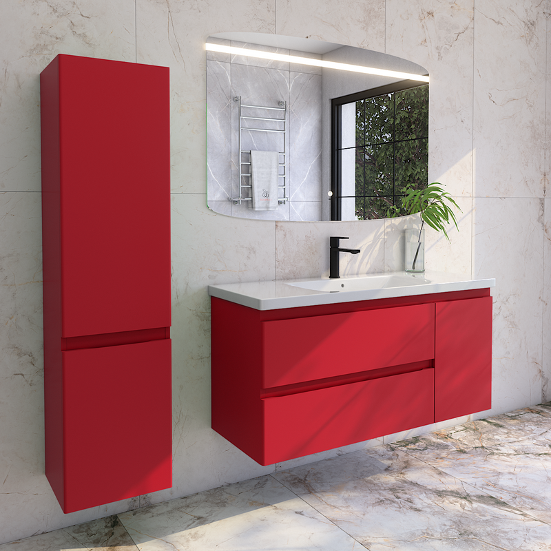 Мебель для ванной комнаты Caprigo Forte 120 R подвесная, красная