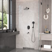 Душевой комплект Berges Ventas 3R 073008 С ВНУТРЕННЕЙ ЧАСТЬЮ, черный матовый