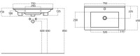 Мебельная раковина Aquanet Atria 9075-KL 75 см