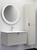 Мебель для ванной комнаты Comforty Ереван 80 подвесная, серый шелк