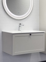 Мебель для ванной комнаты Comforty Ереван 80 подвесная, серый шелк