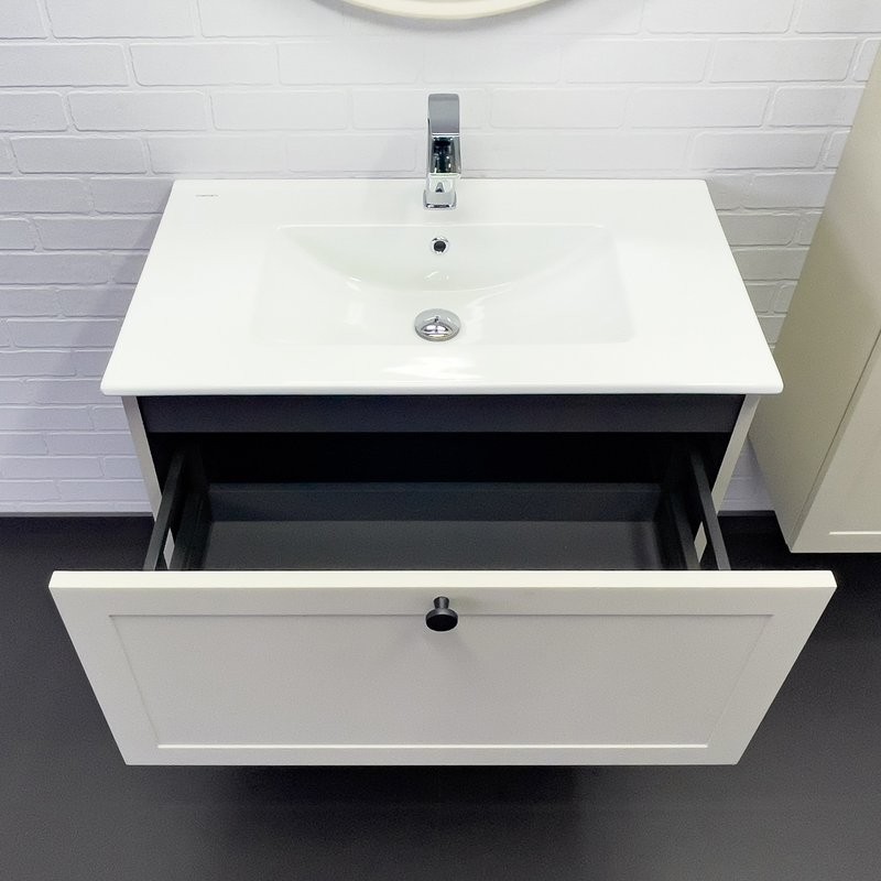 Мебель для ванной комнаты Comforty Ереван 80 подвесная, серый шелк