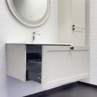 Мебель для ванной комнаты Comforty Ереван 80 подвесная, серый шелк