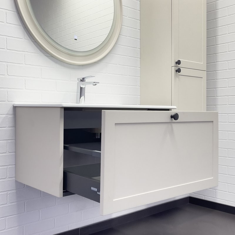 Мебель для ванной комнаты Comforty Ереван 80 подвесная, серый шелк