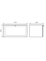 Мебель для ванной комнаты Comforty Ереван 80 подвесная, серый шелк